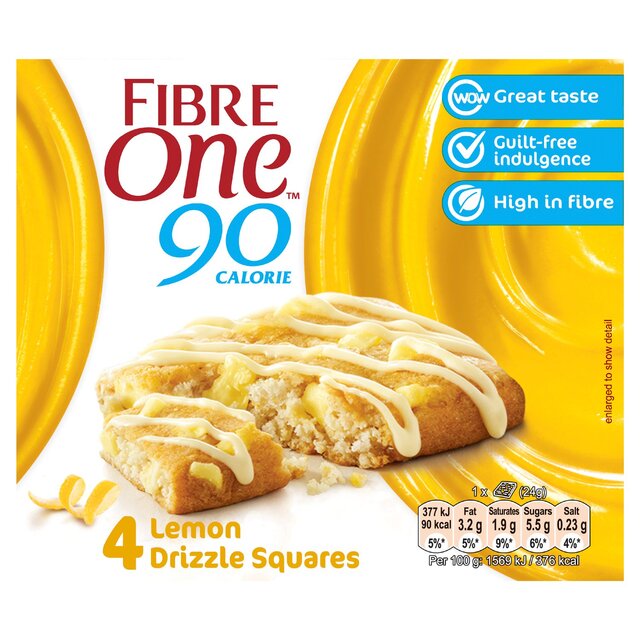 Fibre One 90 Calorie Lemon Drizzle Squares