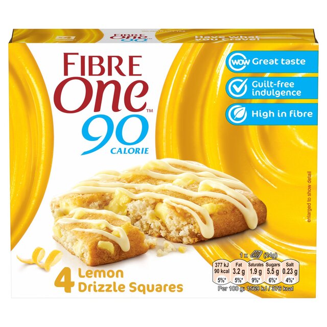 Fibre One 90 Calorie Lemon Drizzle Squares thumbnail 2