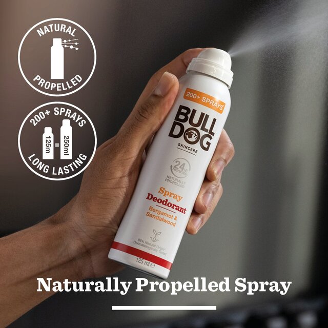 Bulldog Bergamot & Sandalwood Naturally Propelled Spray Deodorant thumbnail 5