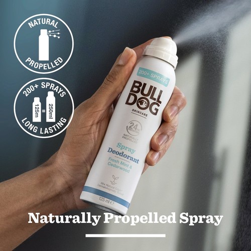 Bulldog Fresh Mint & Cedarwood Naturally Propelled Spray Deodorant thumbnail 6