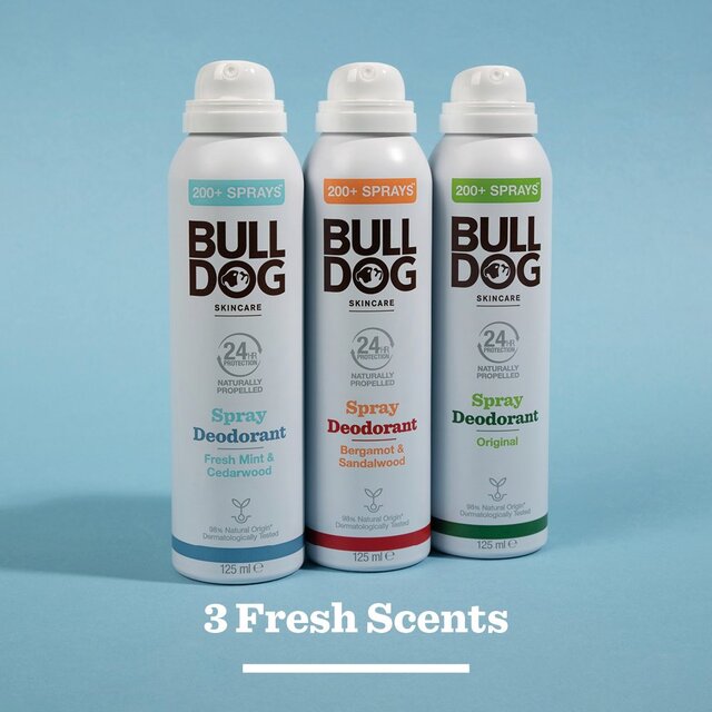Bulldog Fresh Mint & Cedarwood Naturally Propelled Spray Deodorant thumbnail 3