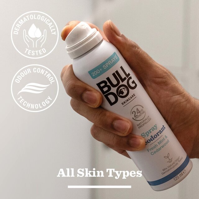 Bulldog Fresh Mint & Cedarwood Naturally Propelled Spray Deodorant thumbnail 4