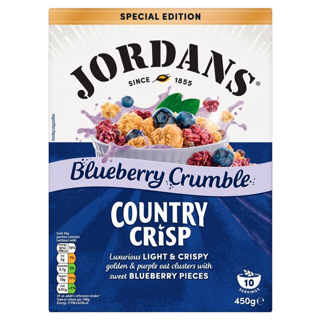 Jordans Country Crisp Special Edition Blueberry Crumble Breakfast Cereal thumbnail 2
