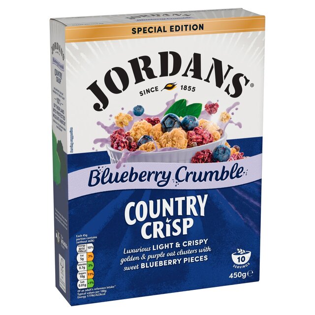 Jordans Country Crisp Special Edition Blueberry Crumble Breakfast Cereal thumbnail 3