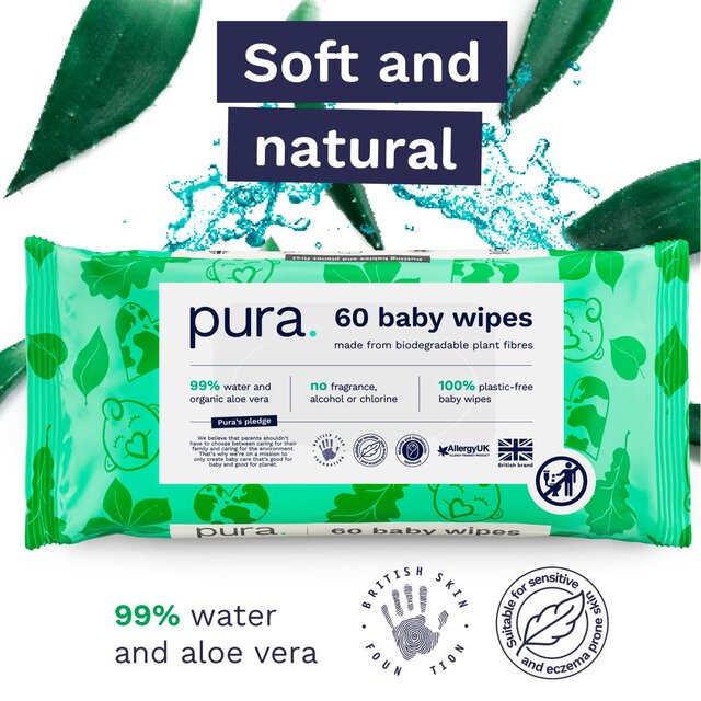 Pura Plastic Free Baby Wipes thumbnail 6