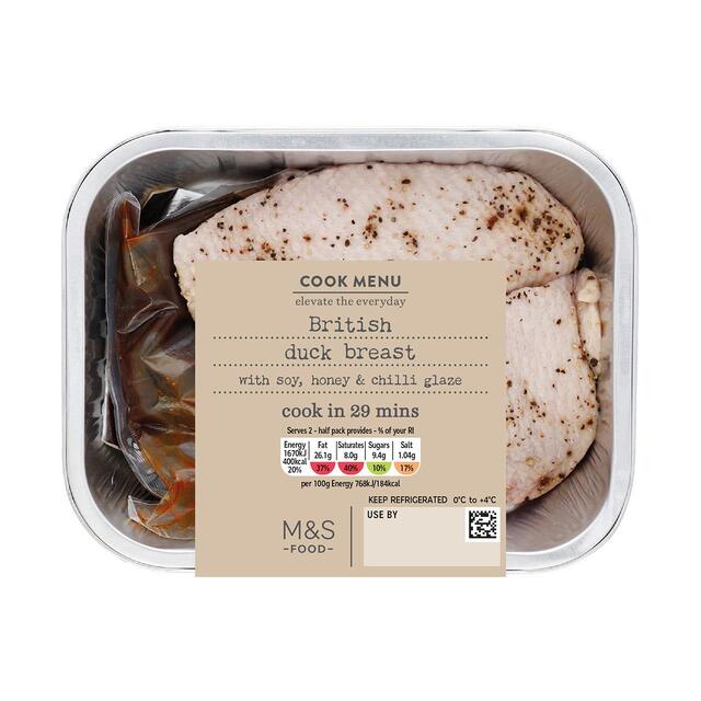 M&S Cook Menu 2 Duck Breasts with Soy & Chilli Glaze
