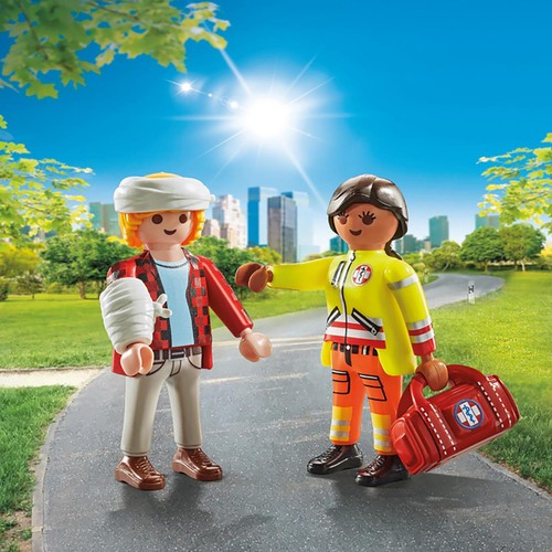 PLAYMOBIL 71506 Medic with Injured Person DuoPack thumbnail 2