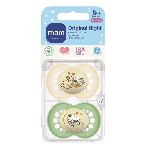 MAM Night 6+m Soother 2pk