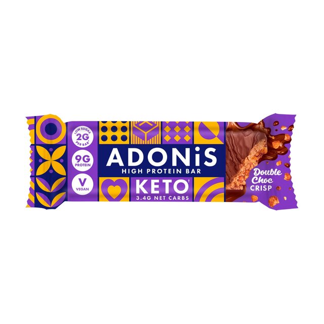 ADONiS Double Choc Crisp Keto Protein Bar thumbnail 2