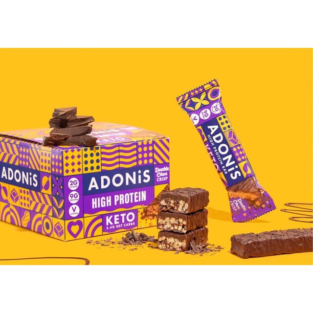 ADONiS Double Choc Crisp Keto Protein Bar thumbnail 2