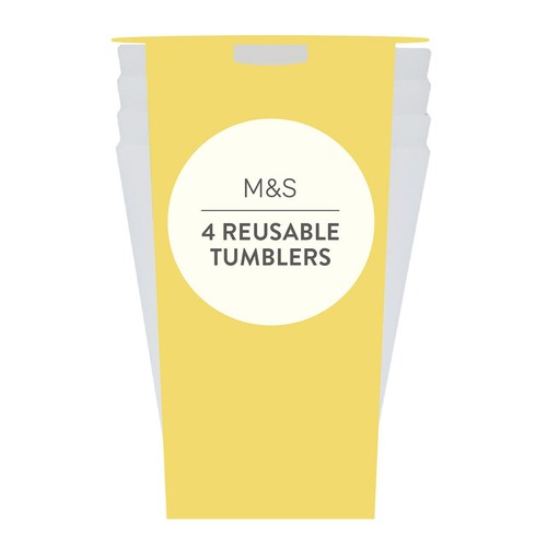 M&S White Reusable Picnic Tumblers thumbnail 2