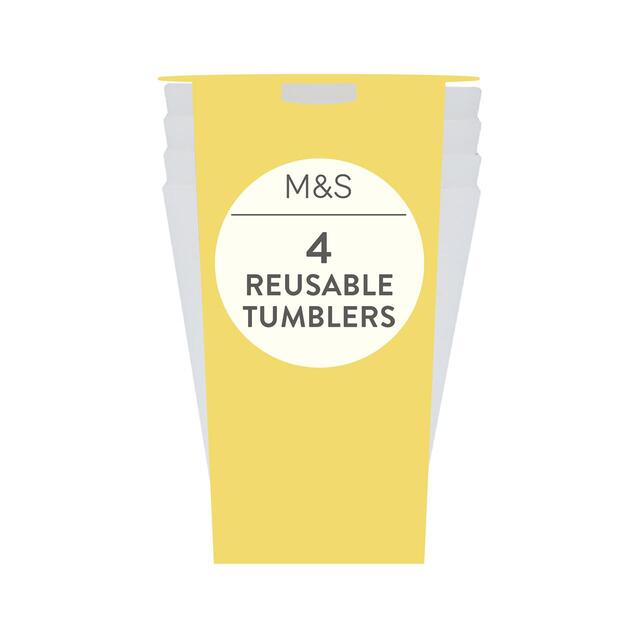 M&S White Reusable Picnic Tumblers