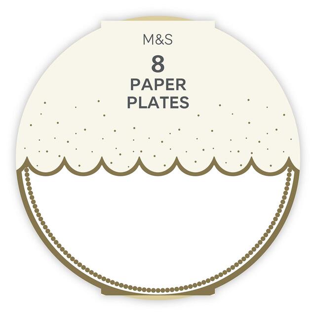 M&S White Paper Plates