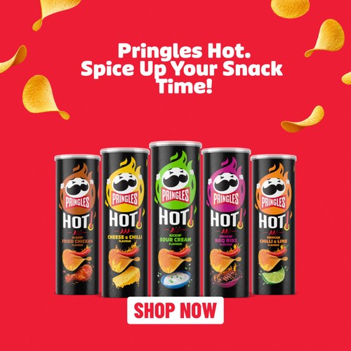 Pringles Hot Kickin' Sour Cream Sharing Crisps thumbnail 3
