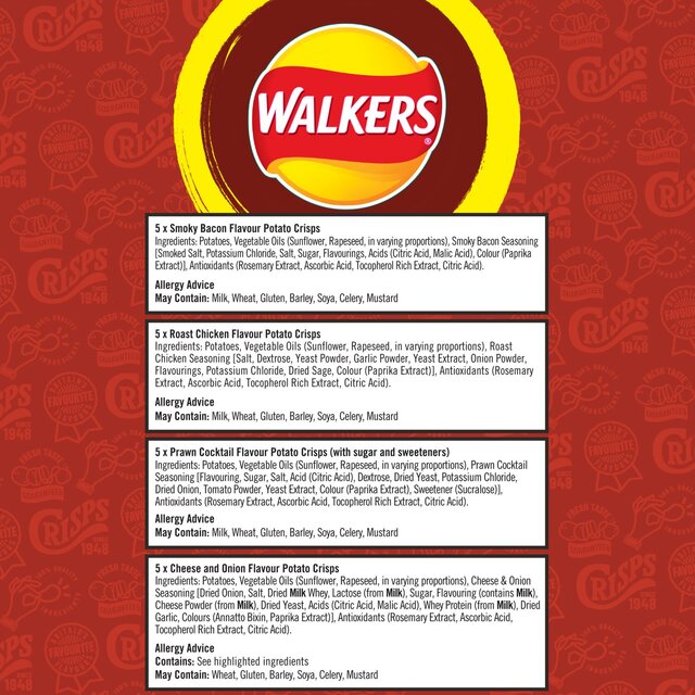 Walkers Meaty Variety Multipack Crisps thumbnail 4