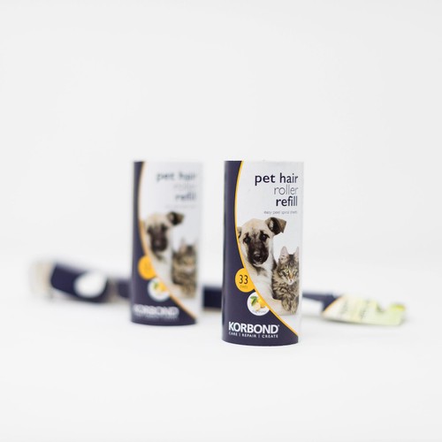 Korbond Pet Hair Lint Roller & Refill Set - 99 Sheets thumbnail 3