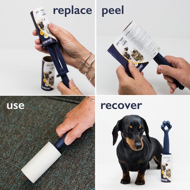 Korbond Pet Hair Lint Roller & Refill Set - 99 Sheets thumbnail 6