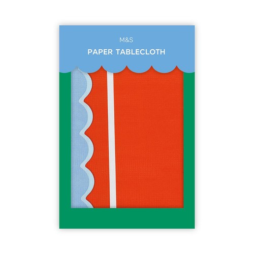 M&S Orange Paper Tablecloth thumbnail 2