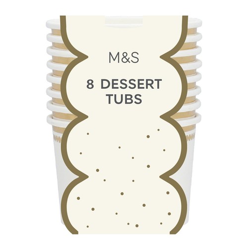 M&S White & Gold Paper Dessert Tubs thumbnail 2