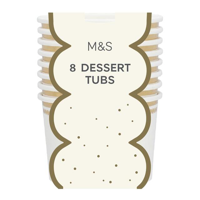 M&S White & Gold Paper Dessert Tubs thumbnail 2