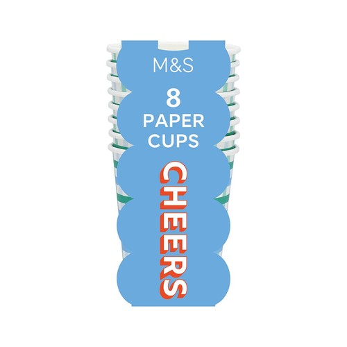 M&S Green Paper Party Cups