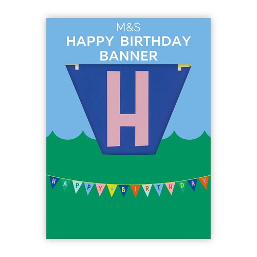 M&S Happy Birthday Bunting Banner 3m