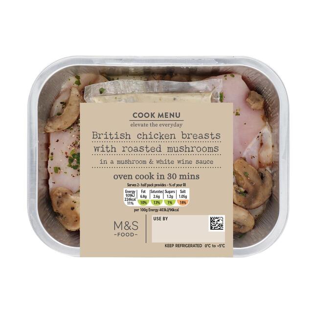 M&S Cook Menu Chicken with Mushroom & White Wine Sauce thumbnail 2