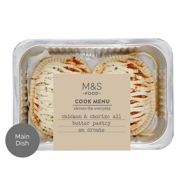 M&S Cook Menu 2 Slow Cooked Pulled Chicken & Chorizo En Croutes thumbnail 2