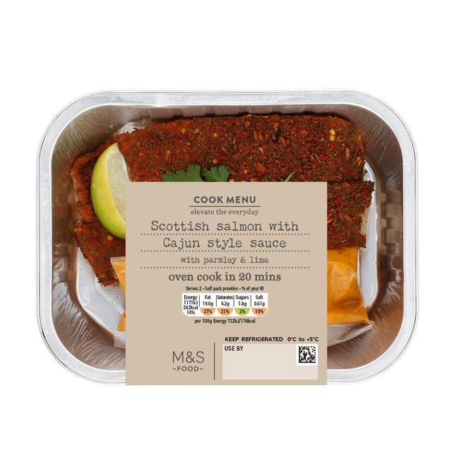 M&S Cook Menu Cajun Style Scottish Salmon