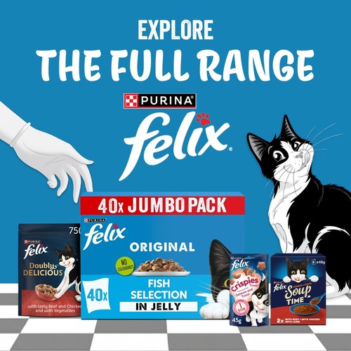 Felix Original Cat Food Fish Selection in Jelly Wet Cat Food thumbnail 7