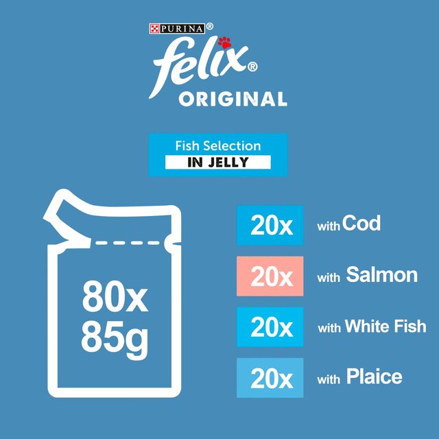 Felix Original Cat Food Fish Selection in Jelly Wet Cat Food thumbnail 5