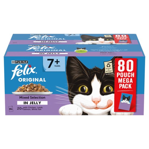 Felix Original Cat Food Senior Mixed Selection in Jelly Wet Cat Food