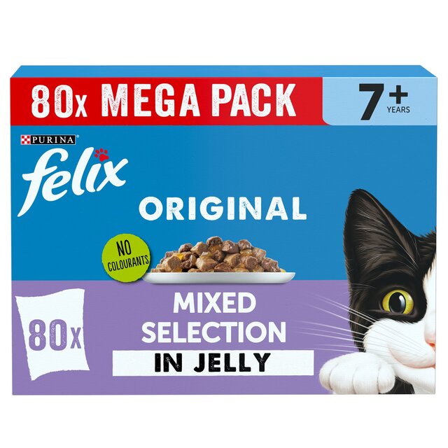 Felix Original Cat Food Senior Mixed Selection in Jelly Wet Cat Food