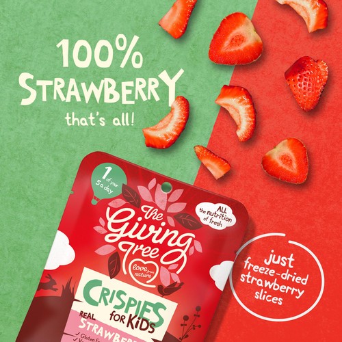Giving Tree Freeze Dried Strawberry Crispies for Kids thumbnail 2