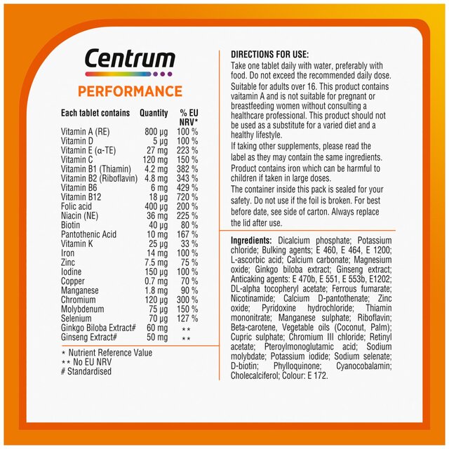 Centrum Performance Multivitamin & Vitamin Tablets thumbnail 6