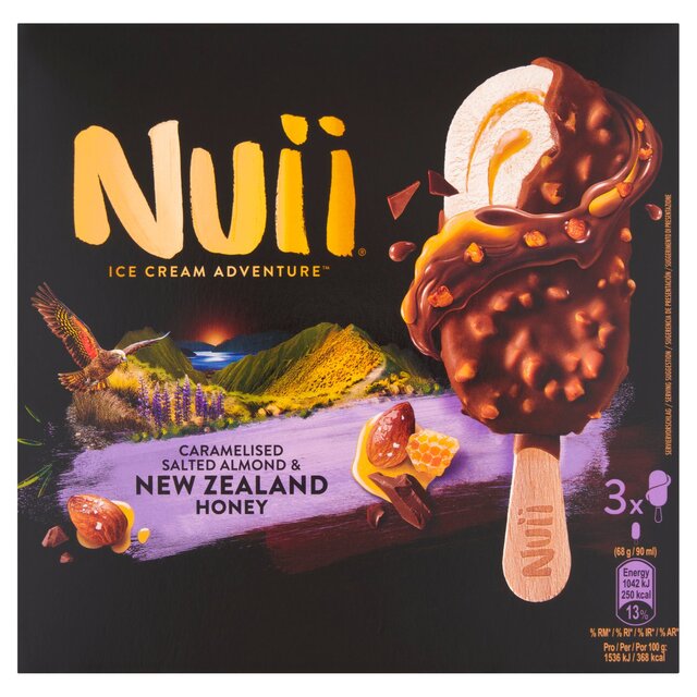 Nuii Caramelised Salted Almonds & New Zealand Honey Ice Cream Sticks