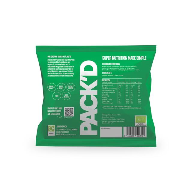 PACK'D Organic Broccoli Florets thumbnail 2
