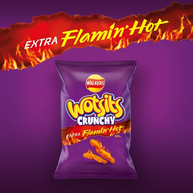 Walkers Wotsits Crunchy Extra Flamin' Hot Sharing Bag Snacks thumbnail 3