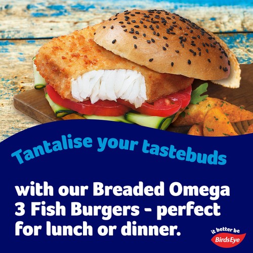 Birds Eye 2 MSC Breaded Omega 3 Fish Burgers  thumbnail 2