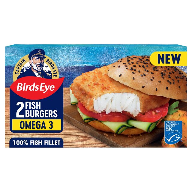 Birds Eye 2 MSC Breaded Omega 3 Fish Burgers