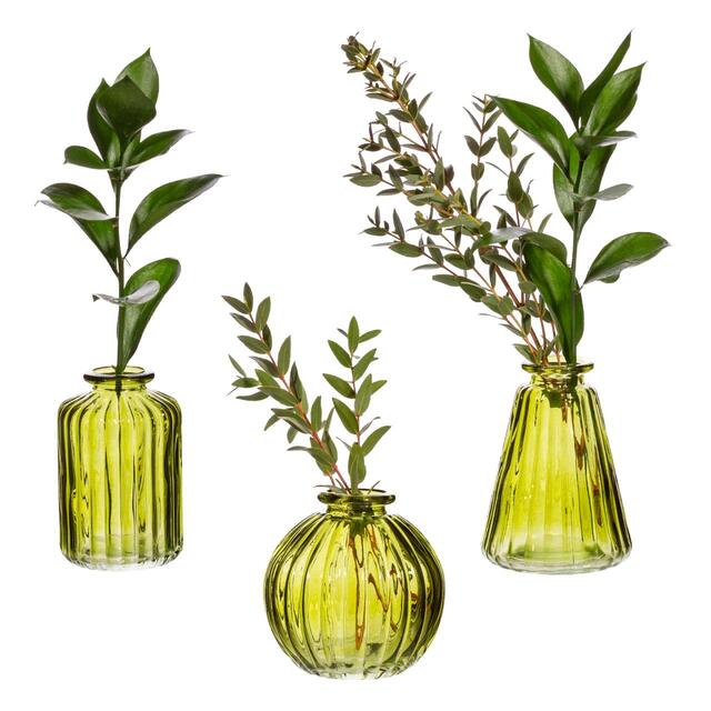 Sass & Belle Olive Green Glass Bud Vases thumbnail 2