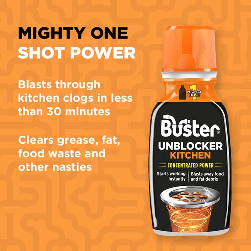 Buster Kitchen Drain Unblocker Mighty 1 Dose thumbnail 2