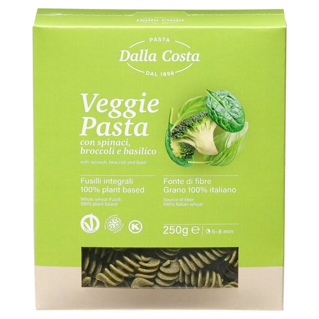 Dalla Costa Veggie pasta with spinach broccoli and basil
