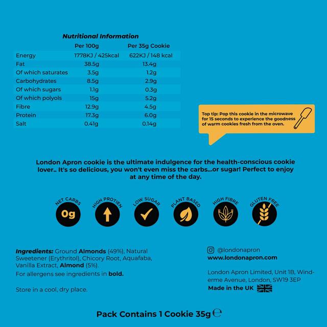 London Apron Almond Keto Cookie thumbnail 3