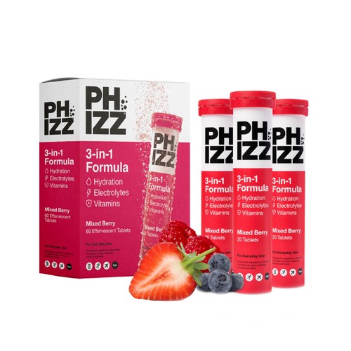 Phizz Mixed Berry 3-in-1 Hydration, Electrolytes and Vitamins Effervescent