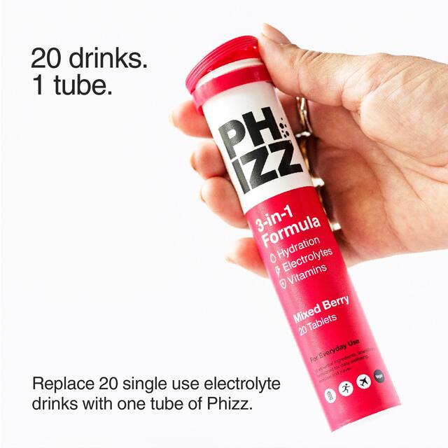 Phizz Mixed Berry 3-in-1 Hydration, Electrolytes and Vitamins Effervescent thumbnail 6