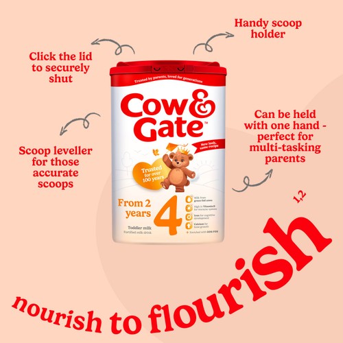 Cow & Gate 4 Toddler Milk Formula 2+ Years thumbnail 3