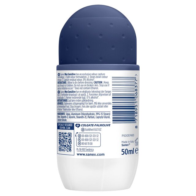 Sanex Men Sensitive 48h Roll On Antiperspirant Deodorant thumbnail 9