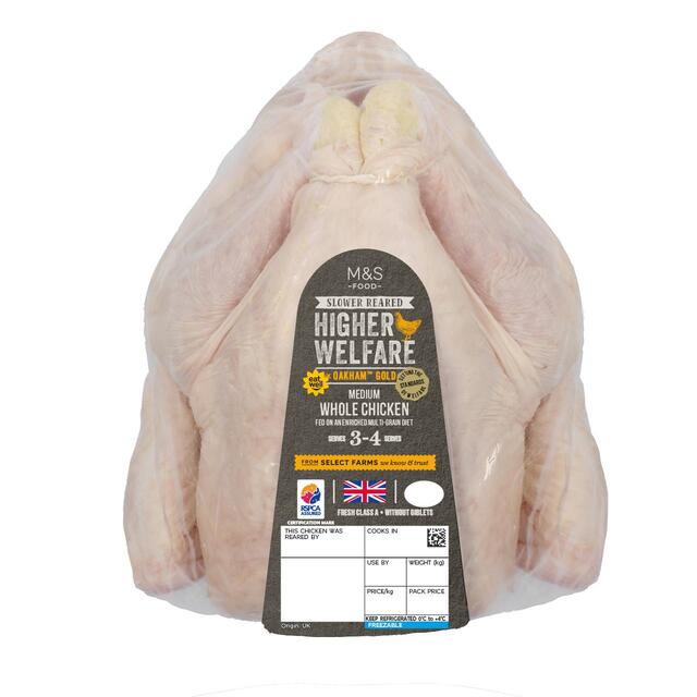 M&S Oakham Gold Medium Whole Chicken thumbnail 2