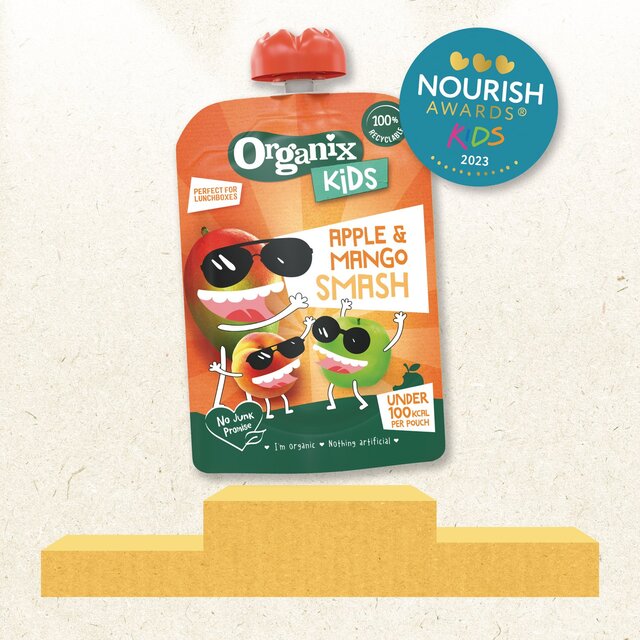 Organix KIDS Mango & Apple Fruit Smash Pouch Kids Snack 3 years+ thumbnail 2